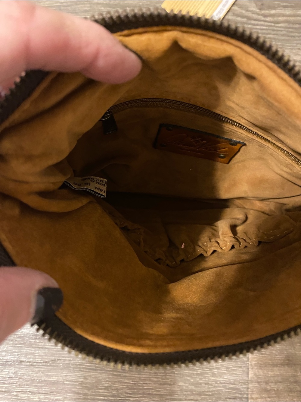 Patricia Nash Rose & Gold Cutout Floral Wristlet with Metallic Underlay - Picture 4 of 4